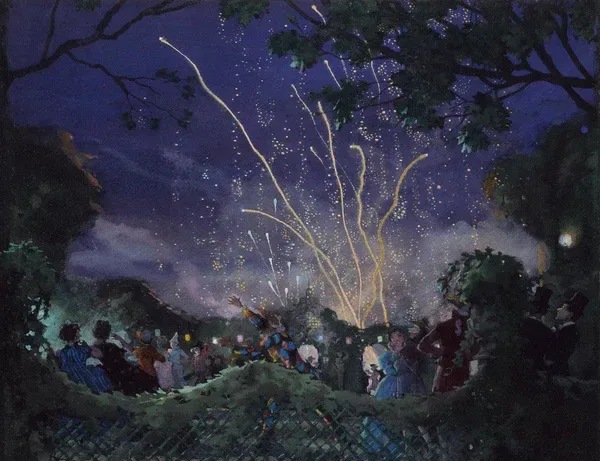 Konstantin Andreevich Somov (1869 - 1939), “Fireworks” (1929), Ashmolean Museum